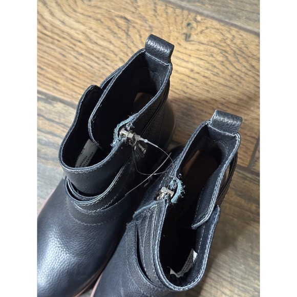 Blondo Dazi Waterproof Tumbled‎ Leather Buckle Moto Boots Womens Size 5.5 Black - Picture 15 of 15